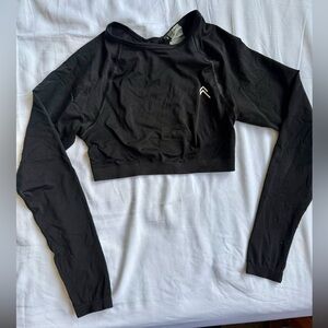 Oner Active Long Sleeve Crop Top - Black